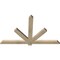 Ekena Millwork Kennewick Rough Sawn Timber Gable Bracket, Douglas Fir, 60"W x 38"H x 2"D x 4"F, 15/12 Pitch GBW060X38X0204KEN00RDF - alternate 2